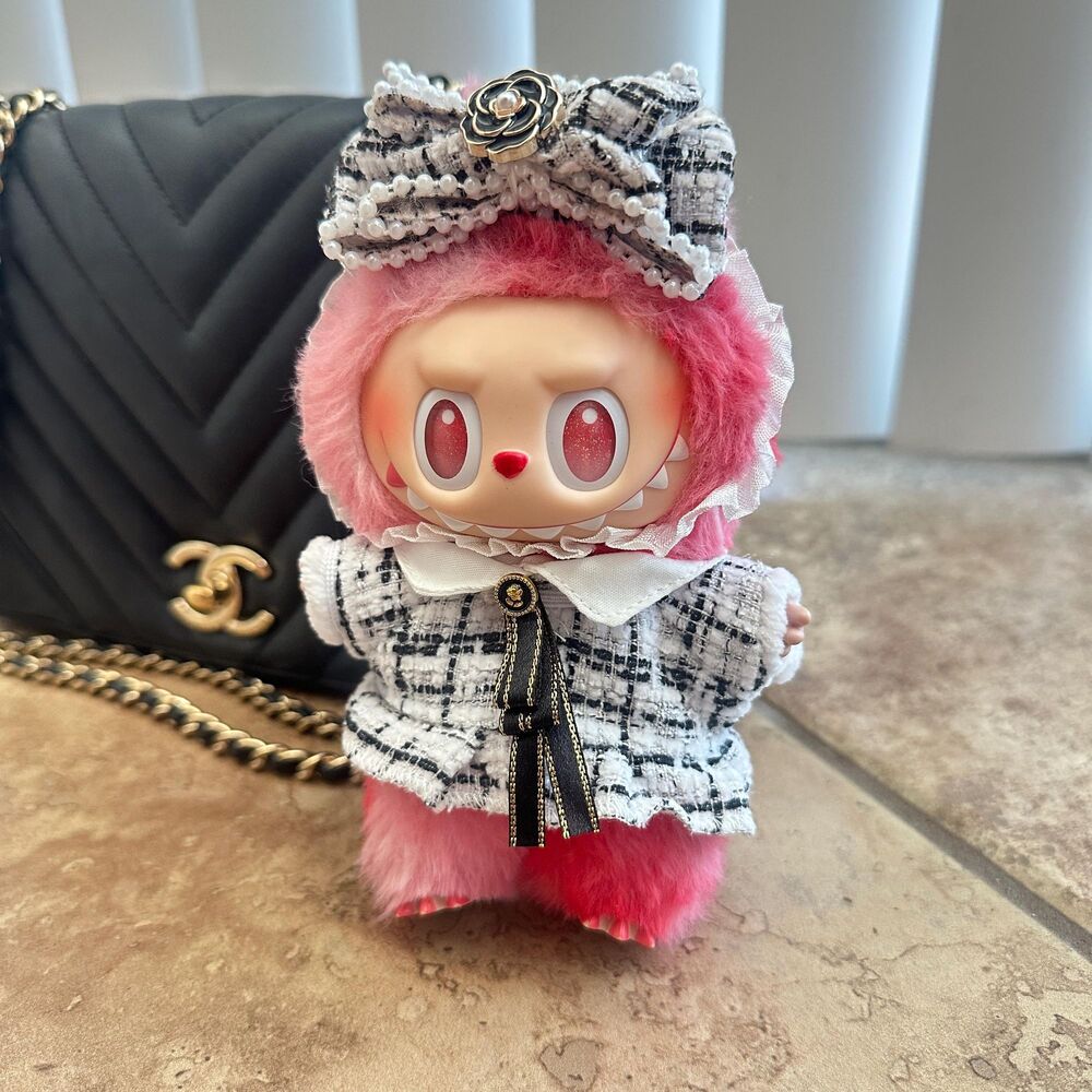 3-Piece Set Classic Elegant Style Outfit for Labubu & Similar Size Doll